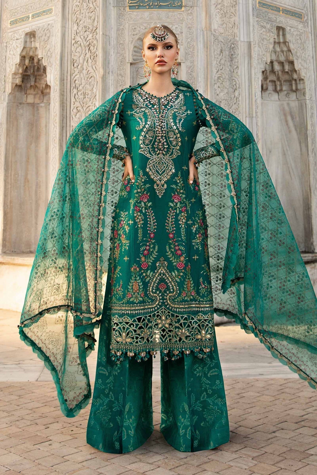Maria B | Sateen Formals 24 | CST-805 by Maria B - Designer Dress - Type: Formal - Available at Libayah - 100% Original