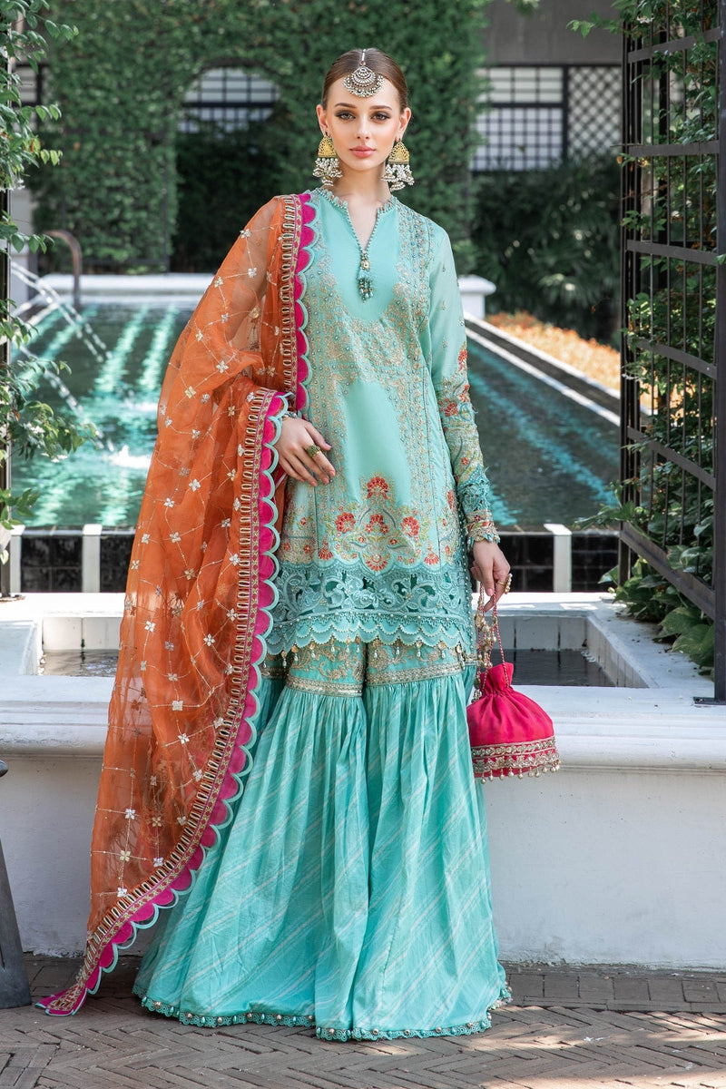 Maria B | Lawn Eid Collection | EL-23-05-Sea Green by Maria B - Designer Dress - Type: Ladies Clothes - Available at Libayah - 100% Original