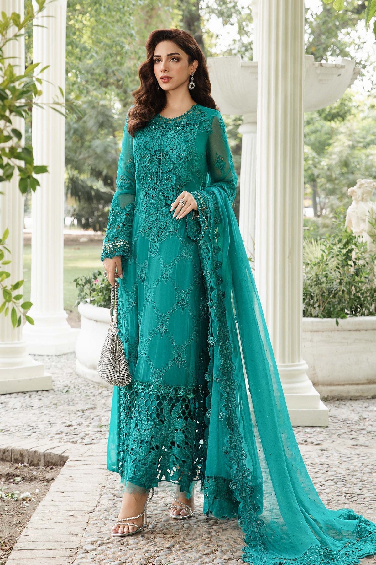 Maria B | Chiffon Formals 24 | Chiffon Suit | MPC-24-105 by Maria B - Designer Dress - Type: Formal - Available at Libayah - 100% Original