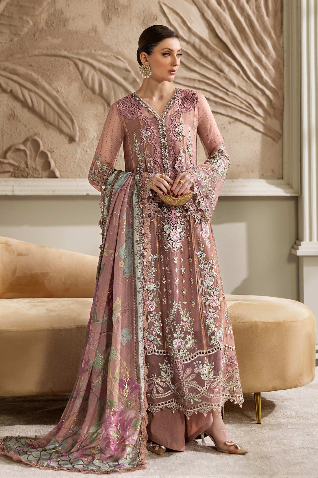 Maria B | Chiffon Formals 25 | MPC-25-105 by Maria B - Designer Dress  - Type : Ladies Clothes - Available at Libayah - 100% Original 