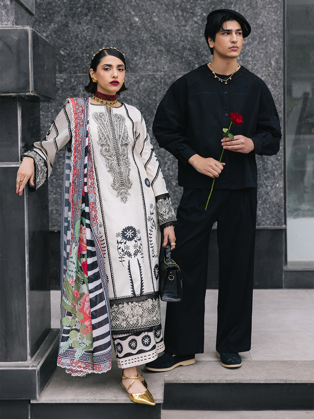 Mahnur | Broadway Luxury Lawn 25 | Freesia by Mahnur - Designer Dress - Type: Ladies Clothes - Available at Libayah - 100% Original