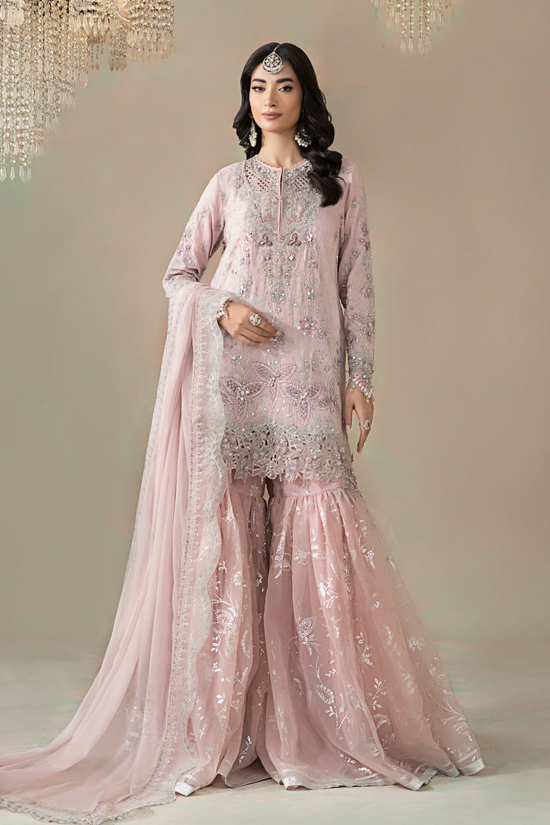 Maria B | Soiree Formals | WFS-09-05-Nude by Maria B - Designer Dress - Type : Ladies Clothes - Available at Libayah - 100% Original 