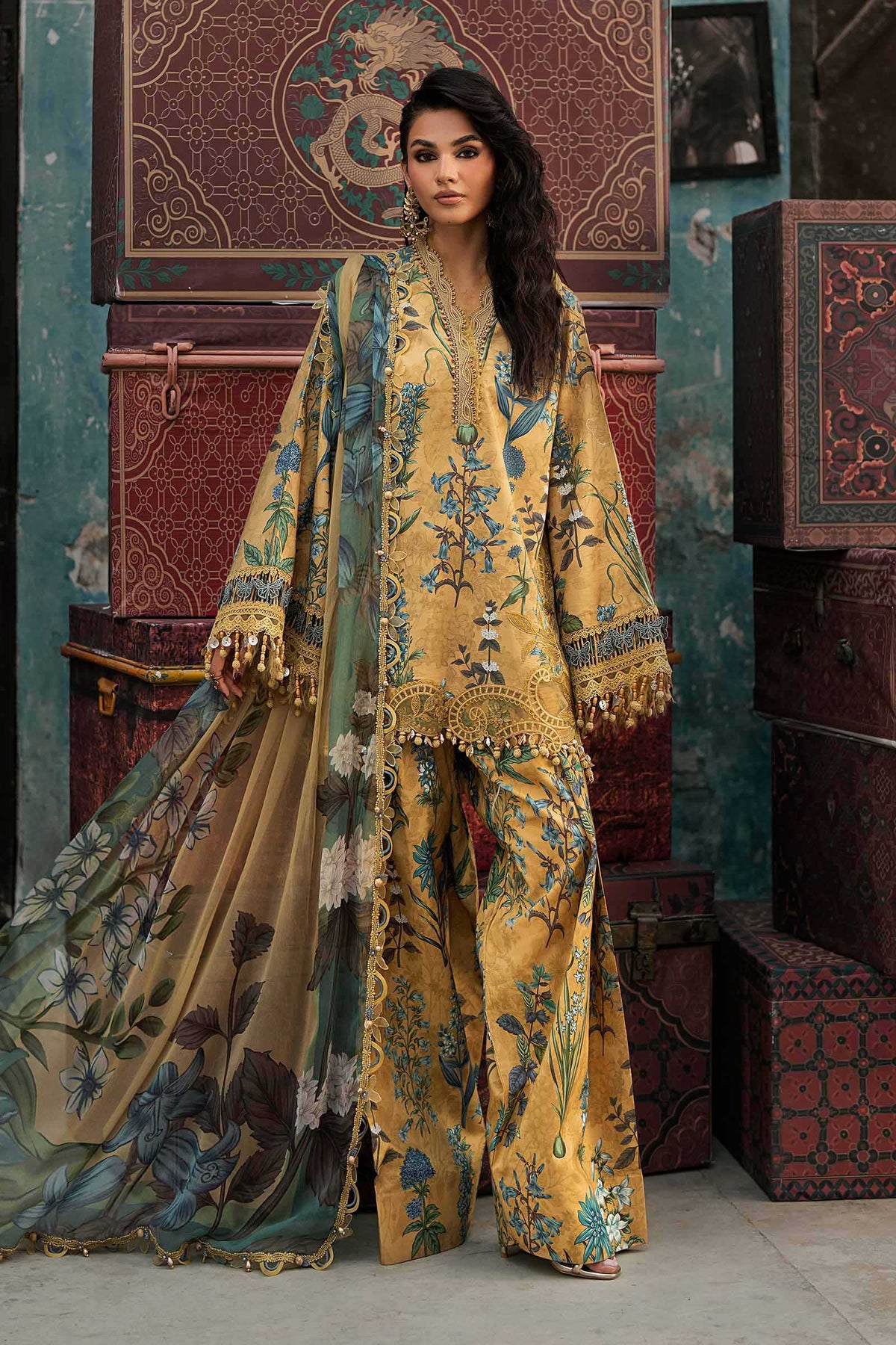 Maria B | M Prints Winter Fall 2026 | MPT-3106-A by Maria B - Designer Dress  - Type : Ladies Clothes - Available at Libayah - 100% Original 
