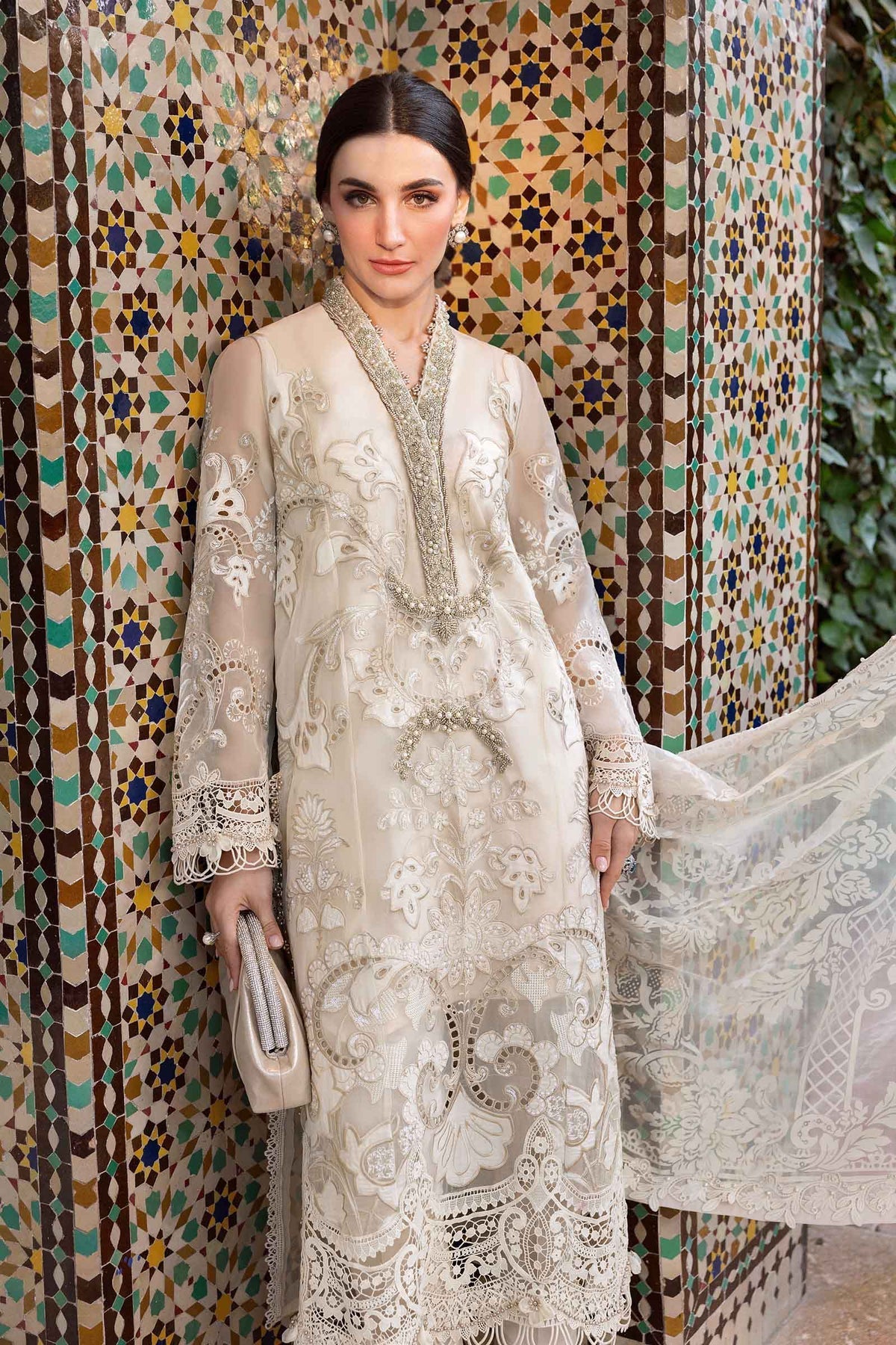Maria B | Luxury Lawn 25 | D-2506-A by Maria B - Designer Dress - Type: Ladies Clothes - Available at Libayah - 100% Original
