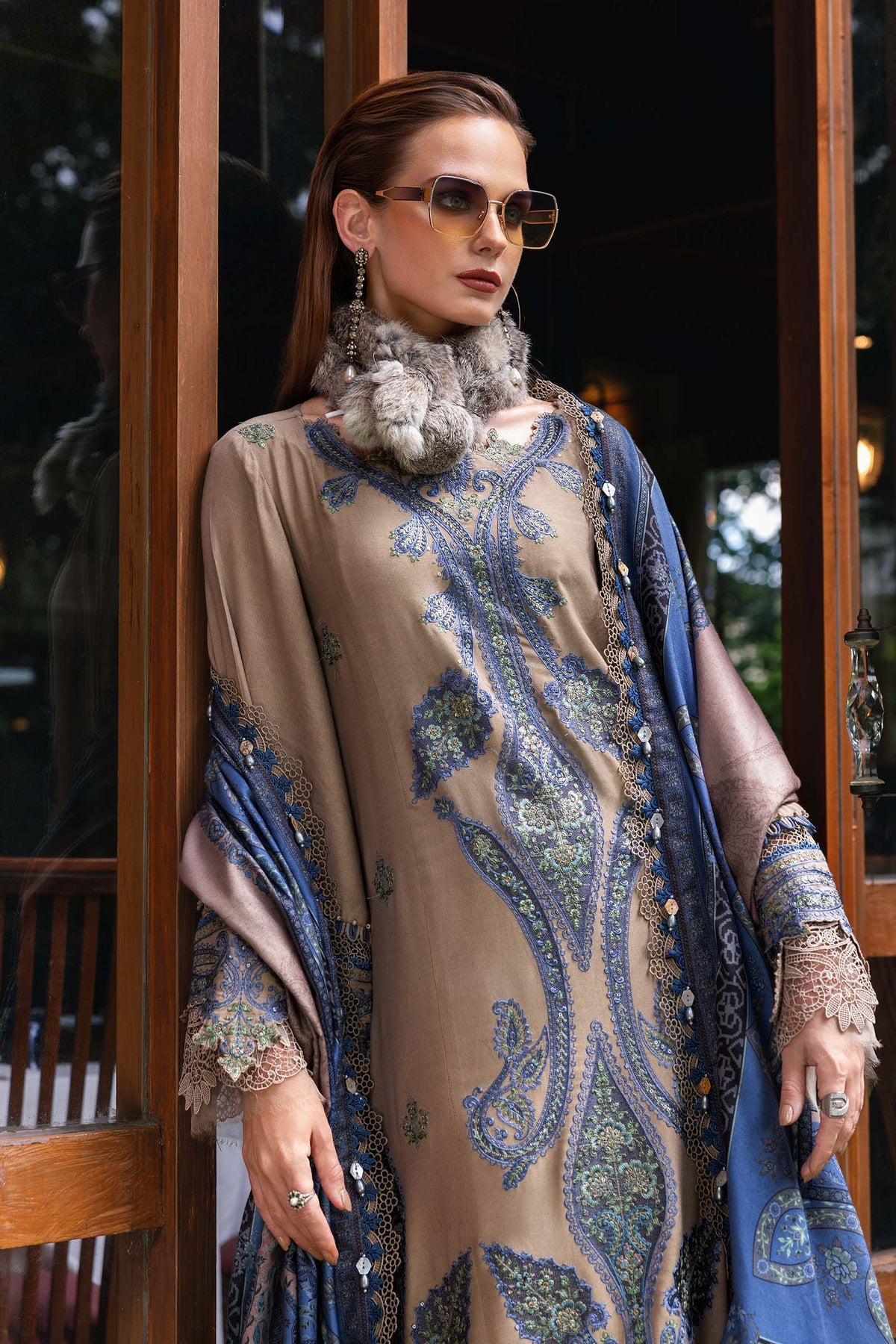 Maria B | M Prints Winter 25 | MPT-2806-A by Maria B - Designer Dress  - Type : Ladies Clothes - Available at Libayah - 100% Original 
