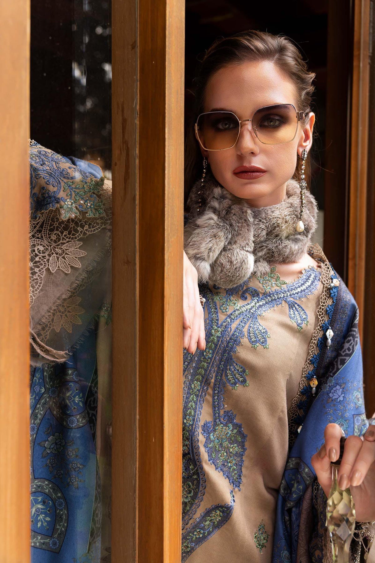 Maria B | M Prints Winter 25 | MPT-2806-A by Maria B - Designer Dress  - Type : Ladies Clothes - Available at Libayah - 100% Original 