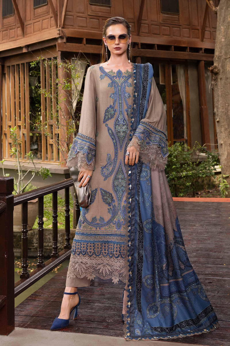 Maria B | M Prints Winter 25 | MPT-2806-A by Maria B - Designer Dress  - Type : Ladies Clothes - Available at Libayah - 100% Original 