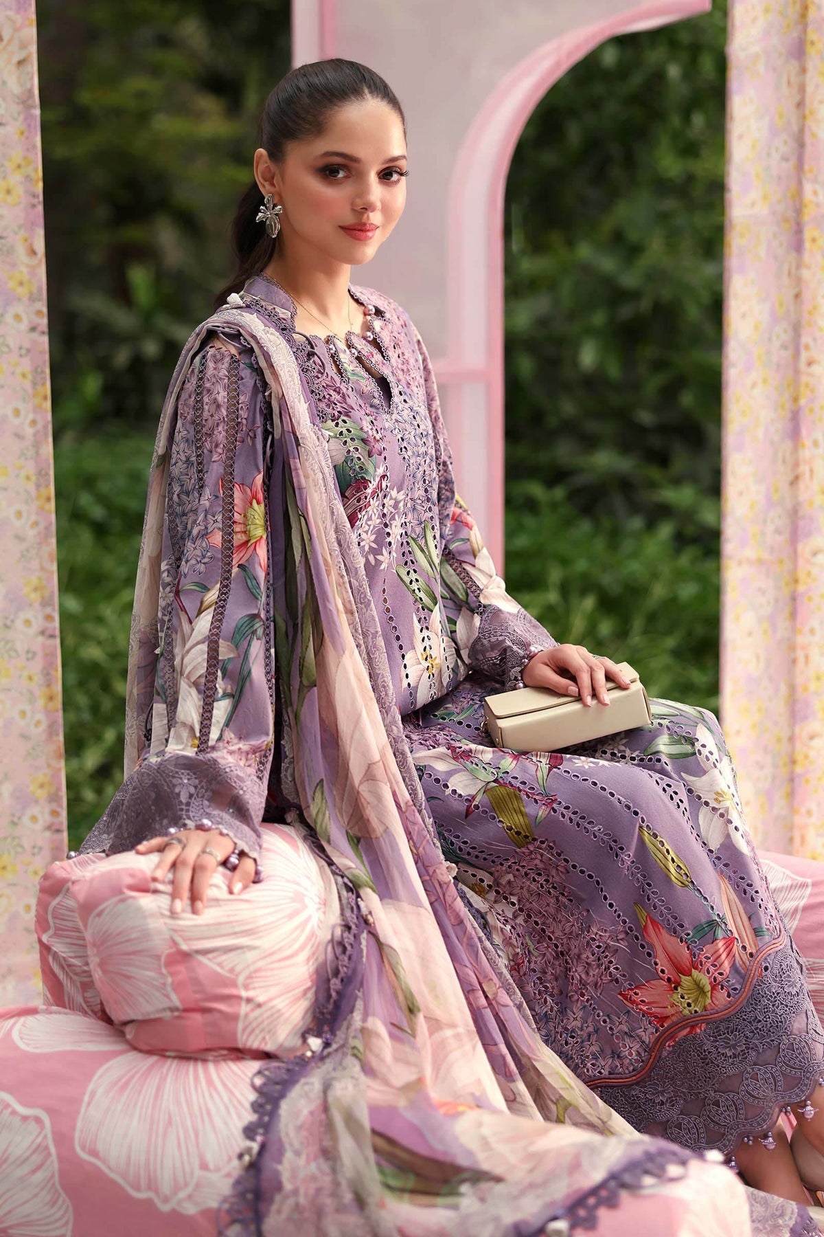 Maria B | M Prints 26 | MPT-3006-B by Maria B - Designer Dress  - Type : Ladies Clothes - Available at Libayah - 100% Original 