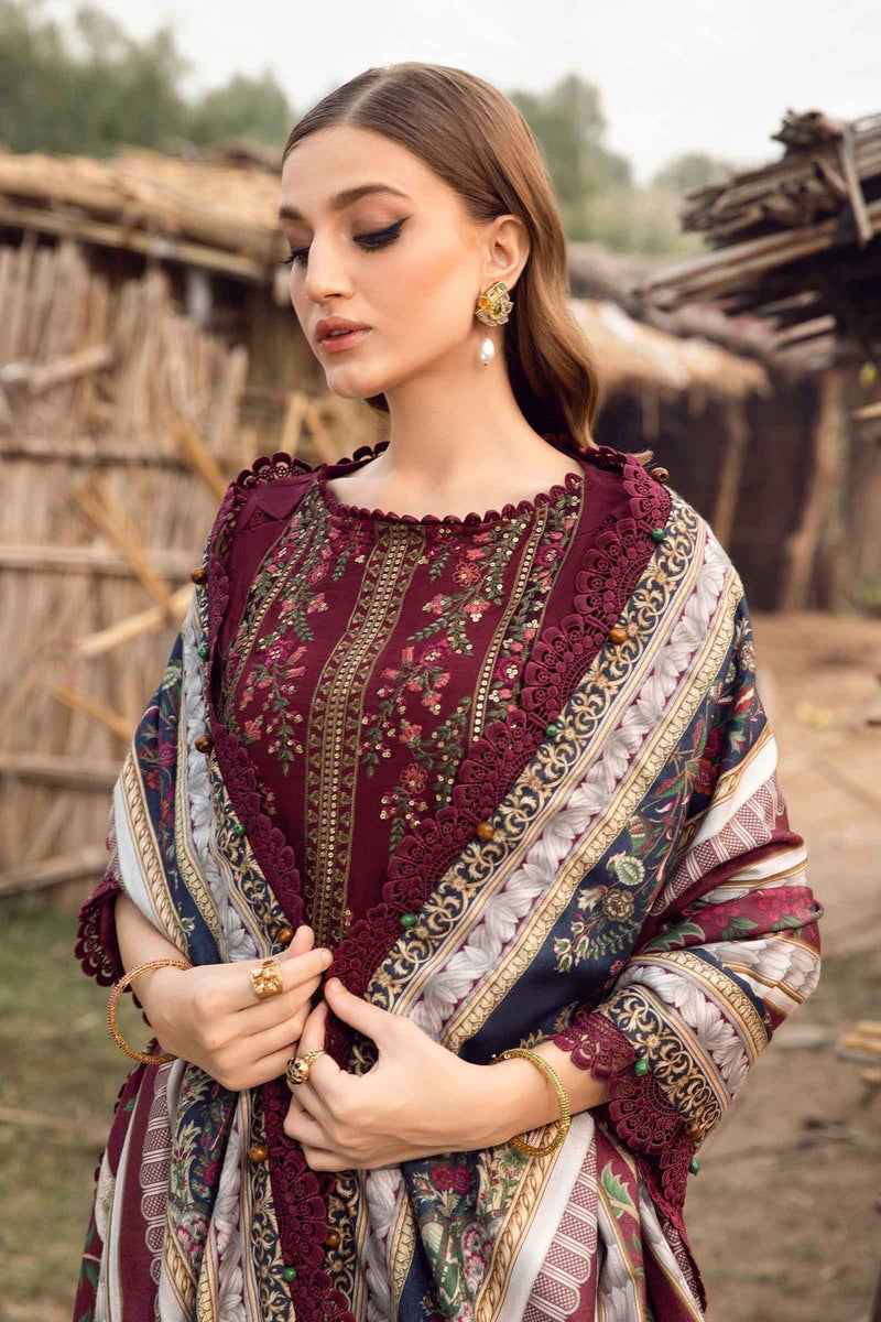 Maria B | M Prints Winter 24 | MPT-2406-B by Maria B - Designer Dress  - Type : Ladies Clothes - Available at Libayah - 100% Original 