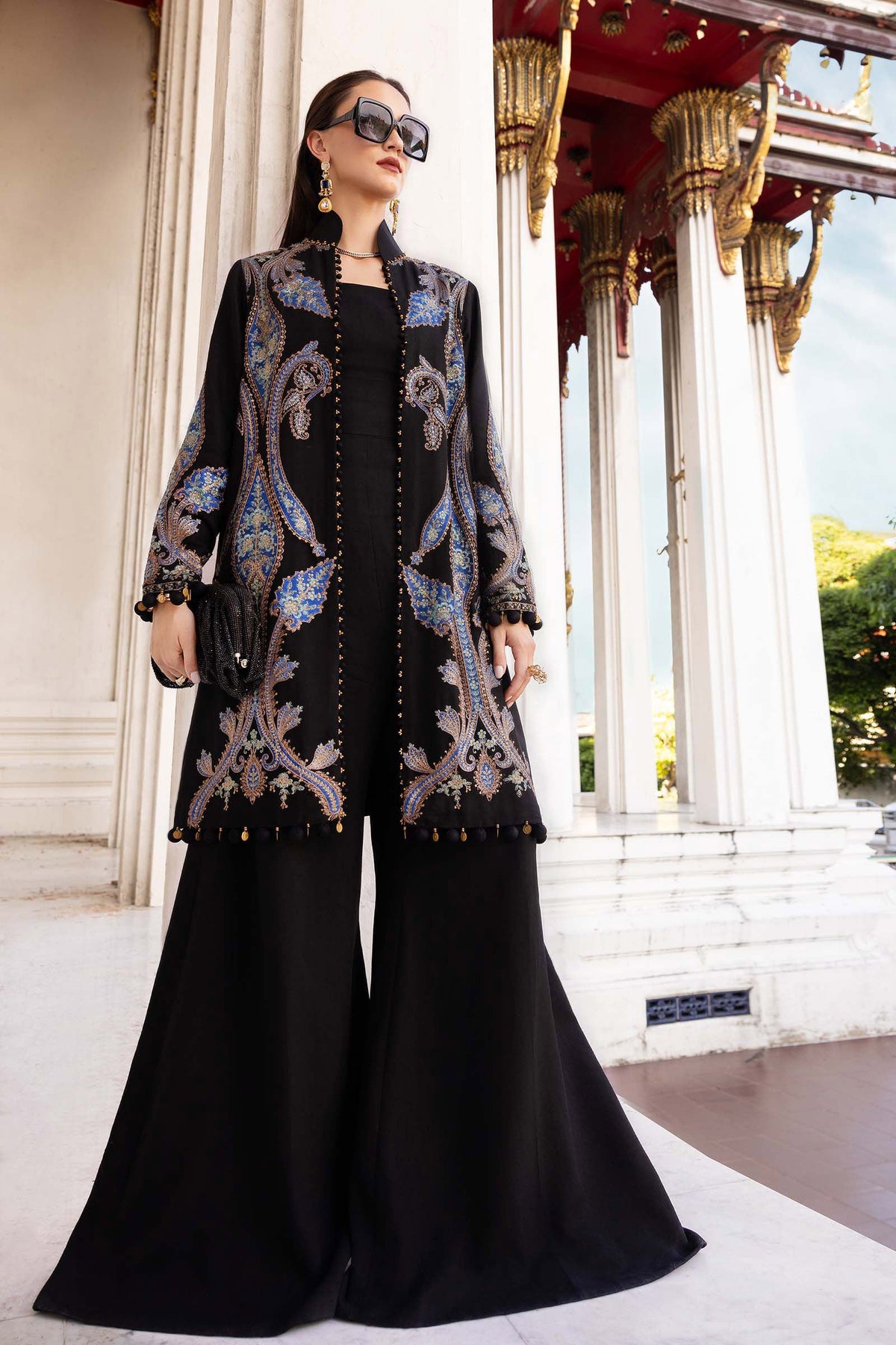 Prints Winter 25 |MPT-2806-B by Maria B - Designer Dress  - Type : Ladies Clothes - Available at Libayah - 100% Original 