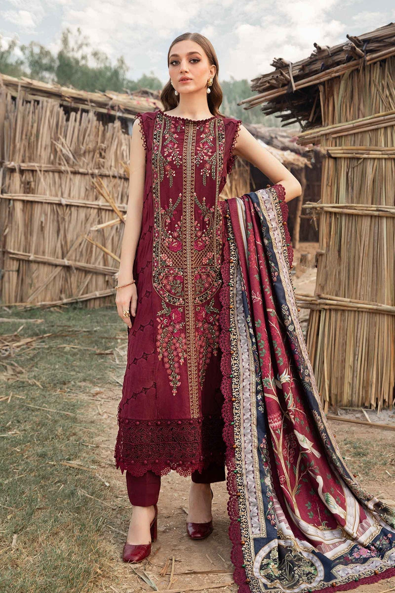 Maria B | M Prints Winter 24 | MPT-2406-B by Maria B - Designer Dress  - Type : Ladies Clothes - Available at Libayah - 100% Original 