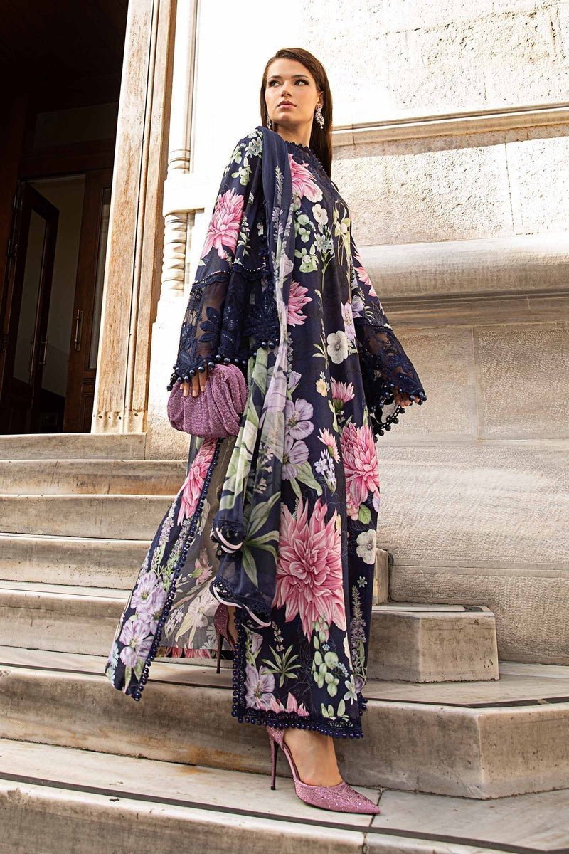 Maria B | M Prints Fall Edit 24 | MPT-2306-B by Maria B - Designer Dress  - Type : Ladies Clothes - Available at Libayah - 100% Original 