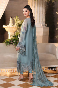 Maria b | Chiffon Formals 26 | MPC-26-106-Slate Blue by Maria B - Designer Dress  - Type : Ladies Clothes - Available at Libayah - 100% Original 