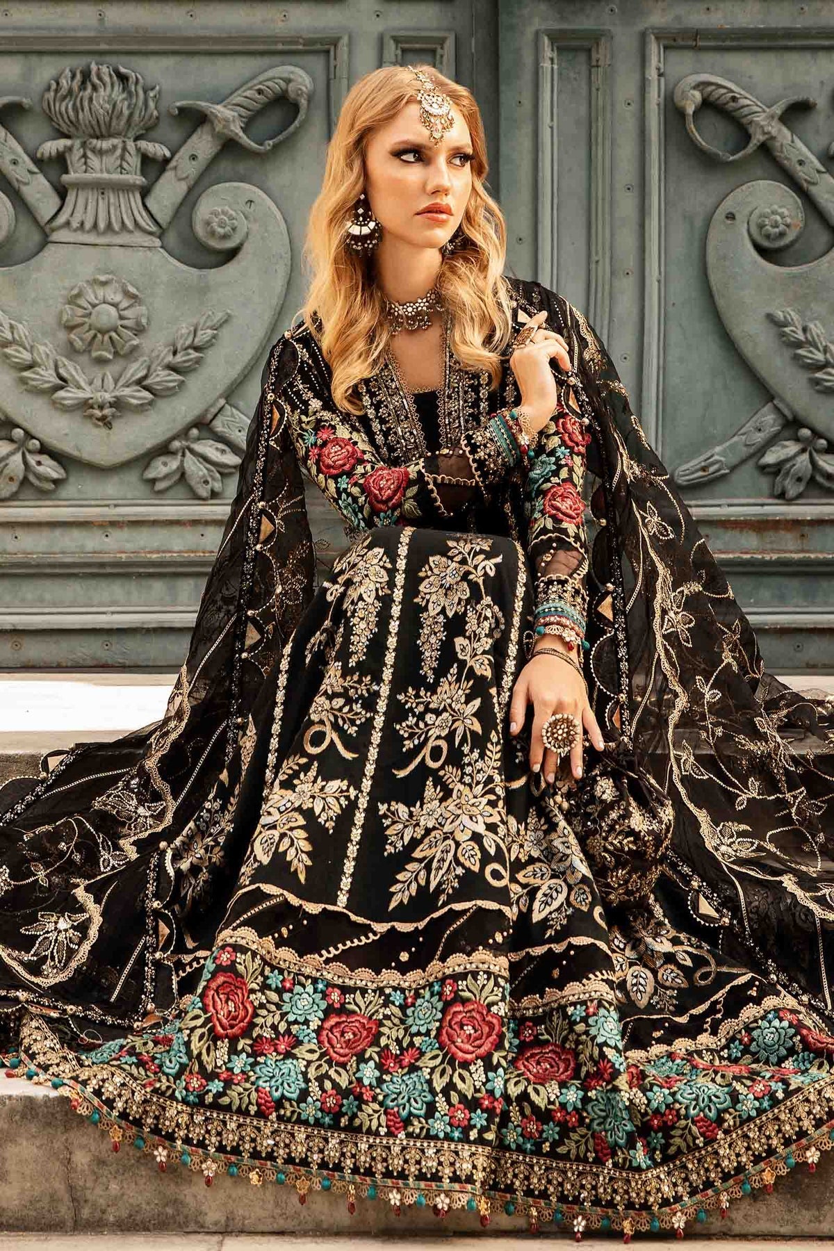 Maria B | Sateen Formals 24 | CST-806 by Maria B - Designer Dress - Type: Formal - Available at Libayah - 100% Original