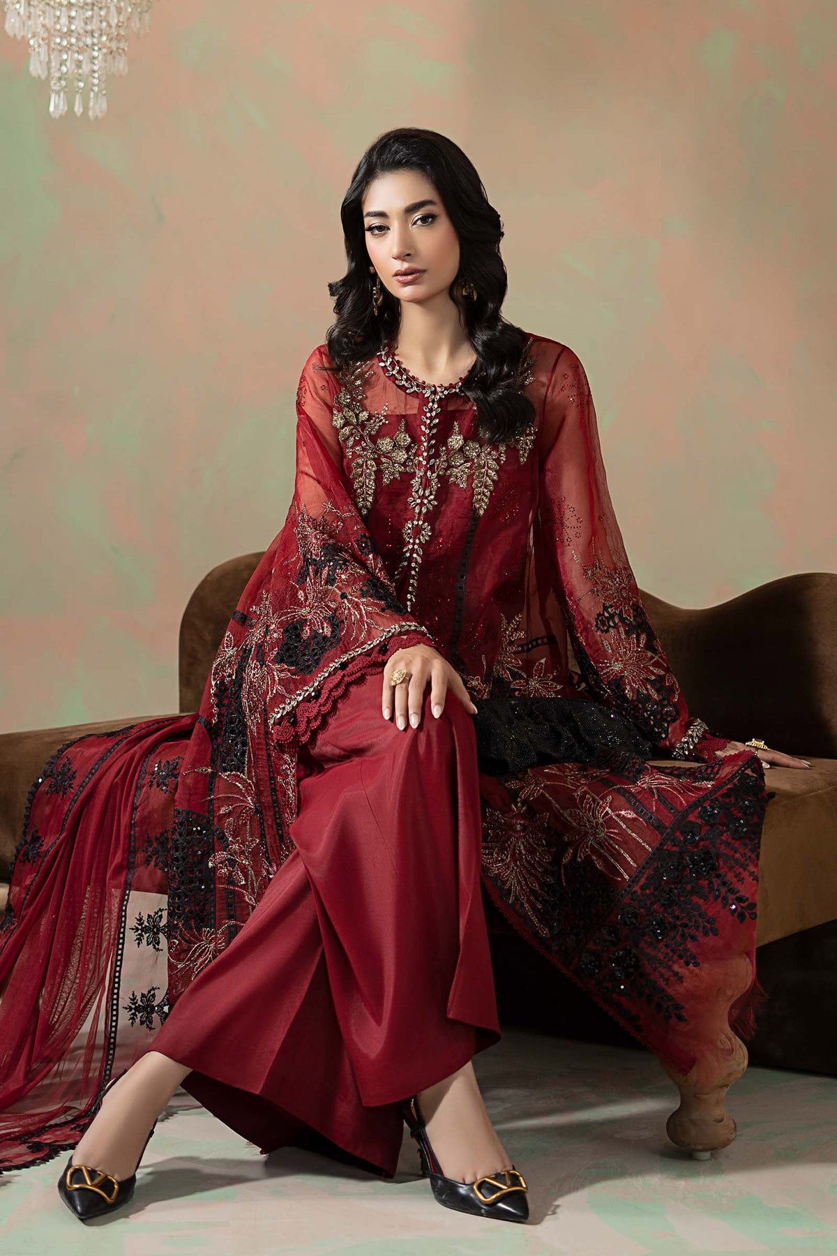 Maria B | Soiree Formals | WFS-09-06 by Maria B - Designer Dress - Type : Ladies Clothes - Available at Libayah - 100% Original 