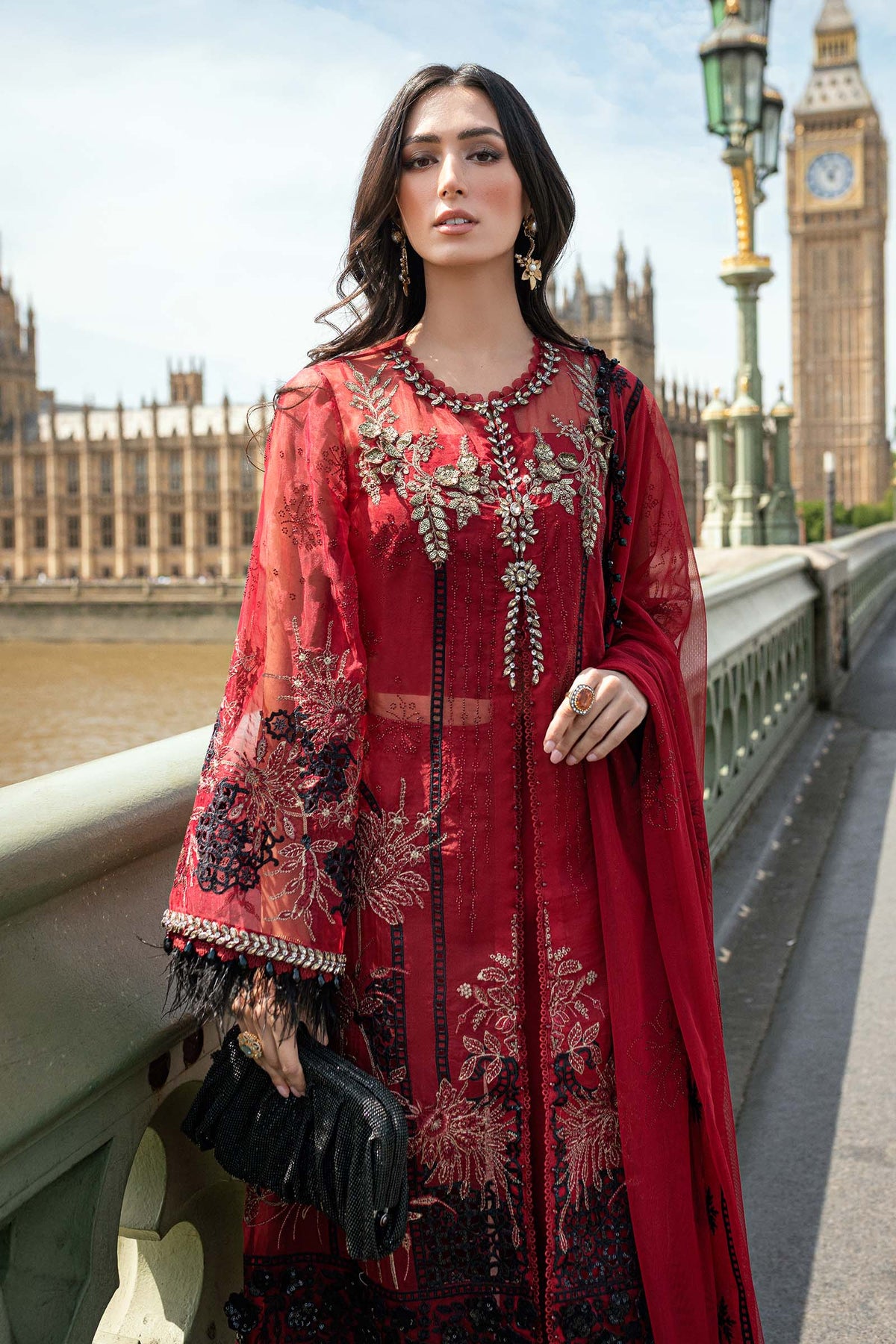 Maria B | Soiree Formals 25 | WF-09-06 by Maria B - Designer Dress - Type : Ladies Clothes - Available at Libayah - 100% Original 