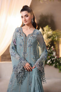 Maria b | Chiffon Formals 26 | MPC-26-106-Slate Blue by Maria B - Designer Dress  - Type : Ladies Clothes - Available at Libayah - 100% Original 