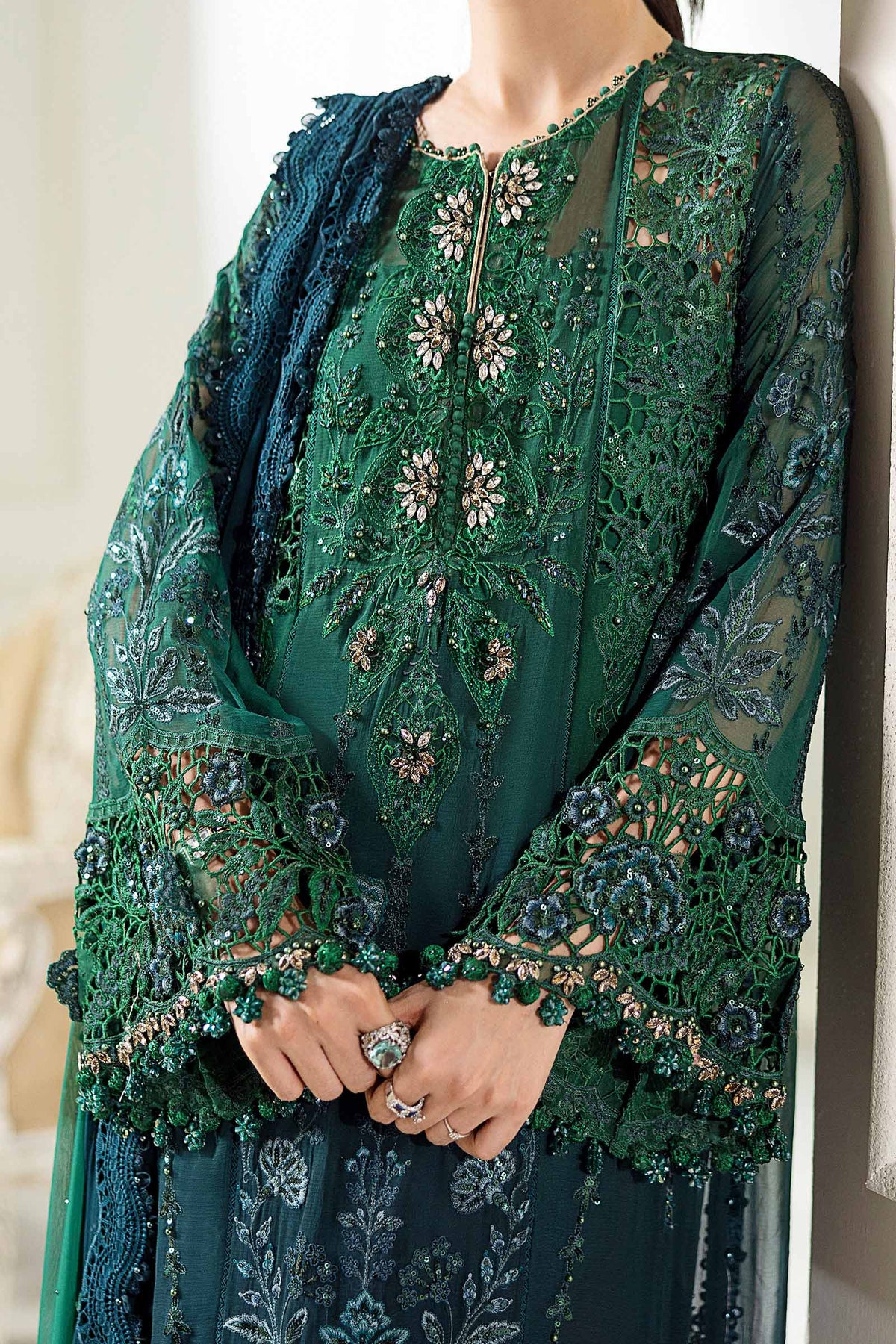 Maria B | Chiffon Formals 25 | MPC-25-106 by Maria B - Designer Dress  - Type : Ladies Clothes - Available at Libayah - 100% Original 