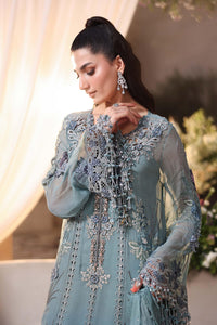 Maria b | Chiffon Formals 26 | MPC-26-106-Slate Blue by Maria B - Designer Dress  - Type : Ladies Clothes - Available at Libayah - 100% Original 