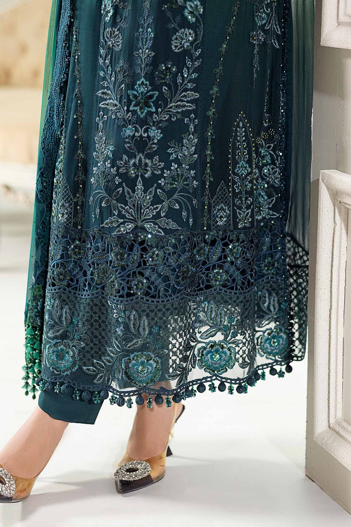 Maria B | Chiffon Formals 25 | MPC-25-106 by Maria B - Designer Dress  - Type : Ladies Clothes - Available at Libayah - 100% Original 