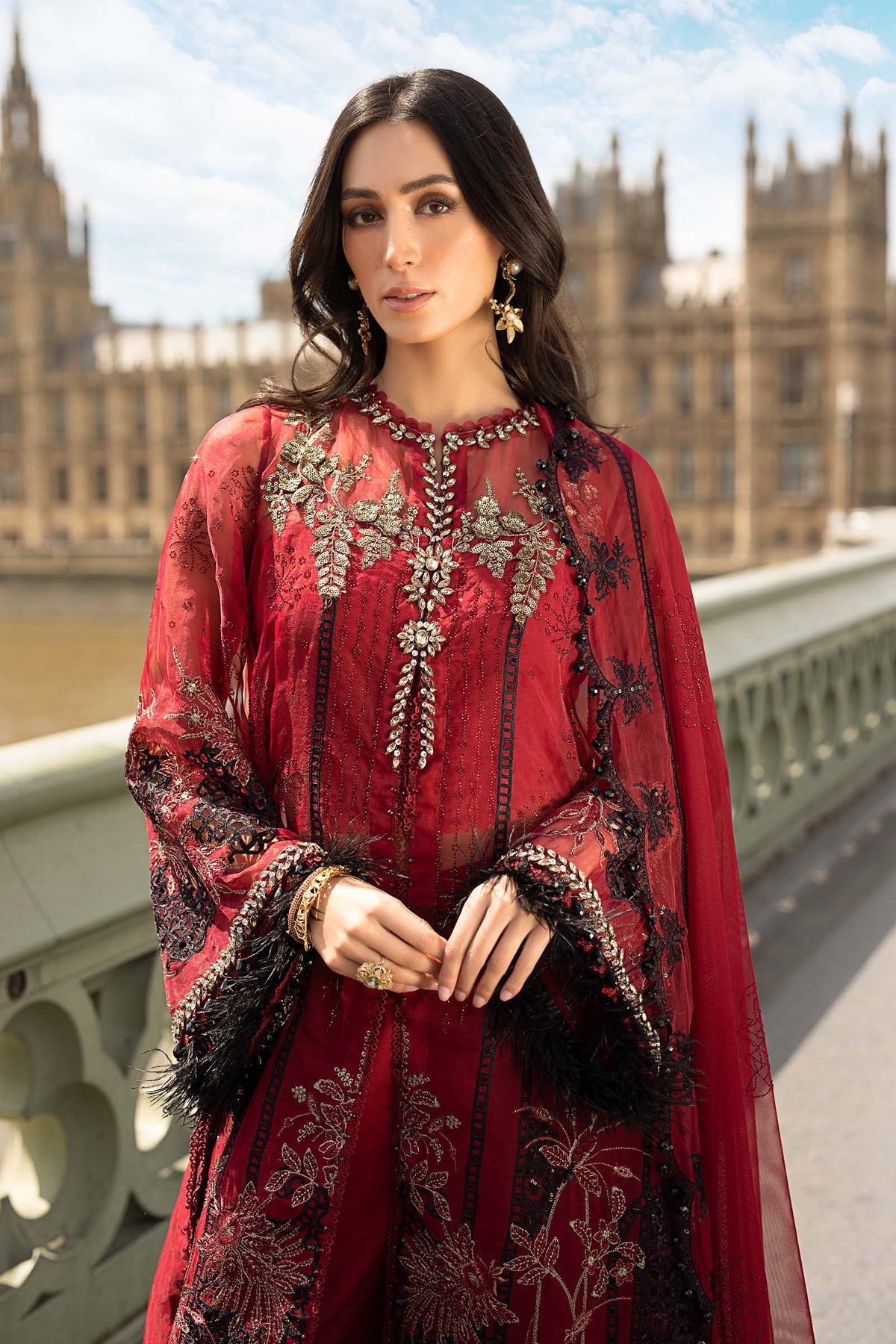 Maria B | Soiree Formals 25 | WF-09-06 by Maria B - Designer Dress - Type : Ladies Clothes - Available at Libayah - 100% Original 