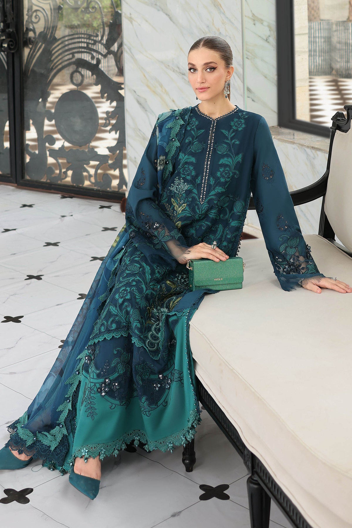 Maria B | luxury Lawn 26 | EL-26-06 by Maria B - Designer Dress  - Type : Ladies Clothes - Available at Libayah - 100% Original 