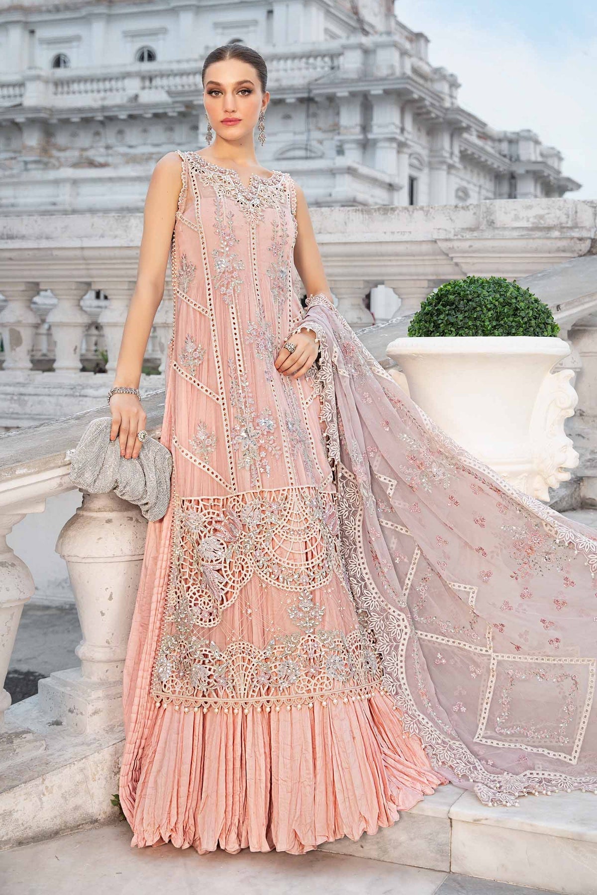 Maria B | Chiffon Formals 24 | Chiffon Suit | MPC-24-106 by Maria B - Designer Dress - Type: Formal - Available at Libayah - 100% Original