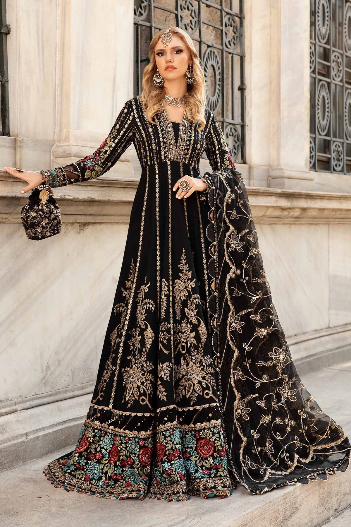 Maria B | Sateen Formals 24 | CST-806 by Maria B - Designer Dress - Type: Formal - Available at Libayah - 100% Original