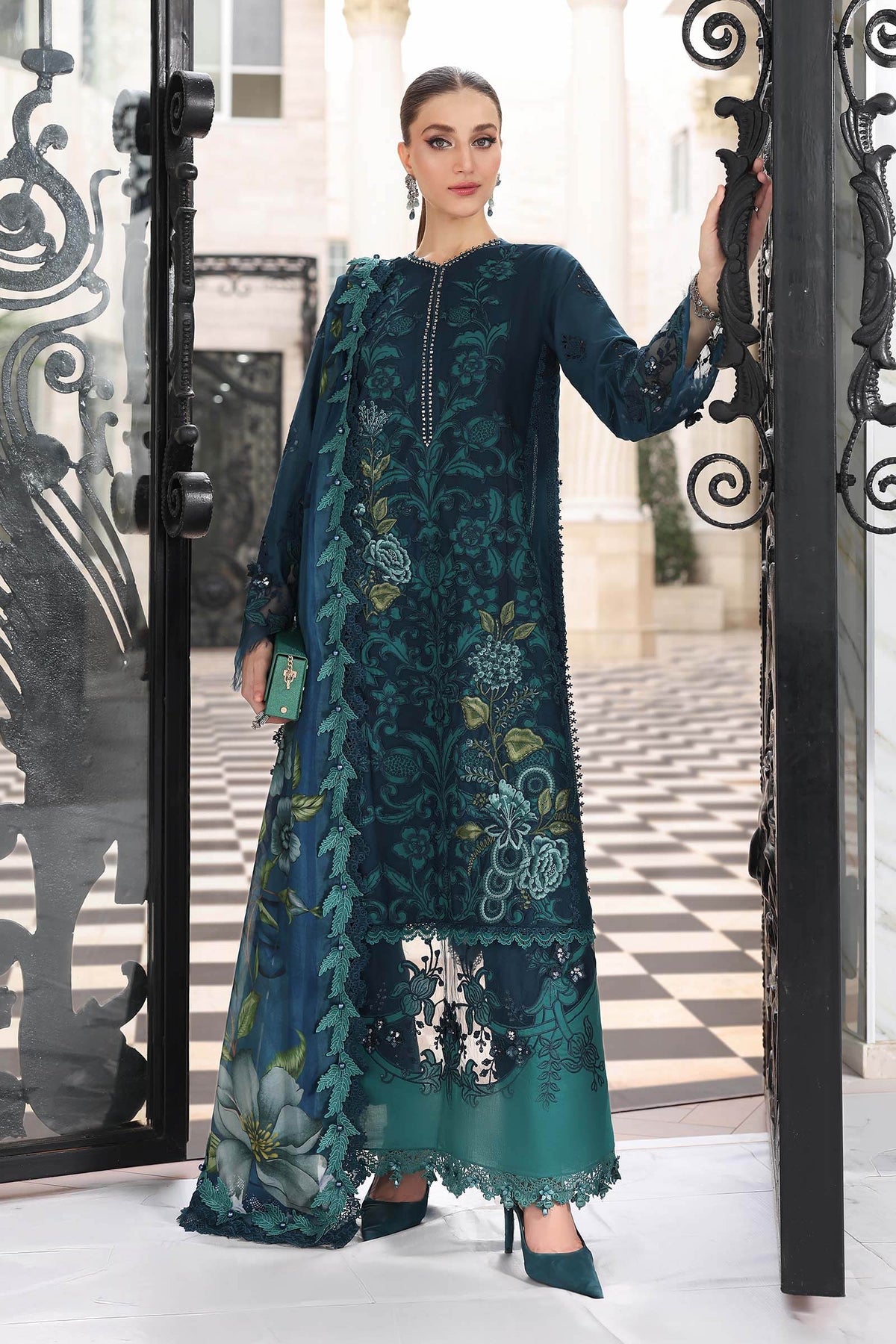 Maria B | luxury Lawn 26 | EL-26-06 by Maria B - Designer Dress  - Type : Ladies Clothes - Available at Libayah - 100% Original 