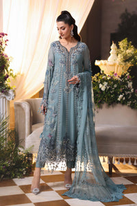 Maria b | Chiffon Formals 26 | MPC-26-106-Slate Blue by Maria B - Designer Dress  - Type : Ladies Clothes - Available at Libayah - 100% Original 