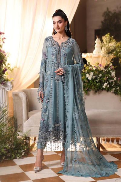 Maria b | Chiffon Formals 26 | MPC-26-106-Slate Blue
