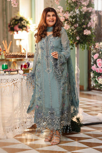 Maria b | Chiffon Formals 26 | MPC-26-106-Slate Blue by Maria B - Designer Dress  - Type : Ladies Clothes - Available at Libayah - 100% Original 