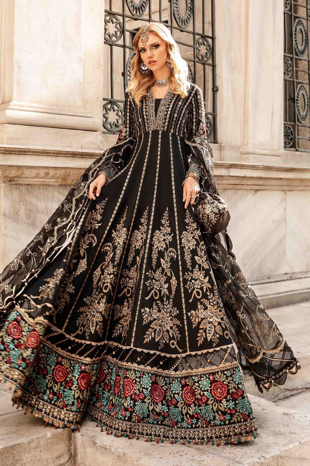 Maria B | Sateen Formals 24 | CST-806 by Maria B - Designer Dress - Type: Formal - Available at Libayah - 100% Original