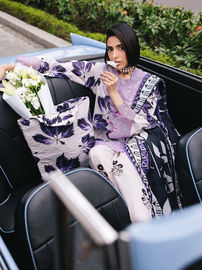 Mahnur | Broadway Luxury Lawn 25 | Lilac by Mahnur - Designer Dress - Type: Ladies Clothes - Available at Libayah - 100% Original