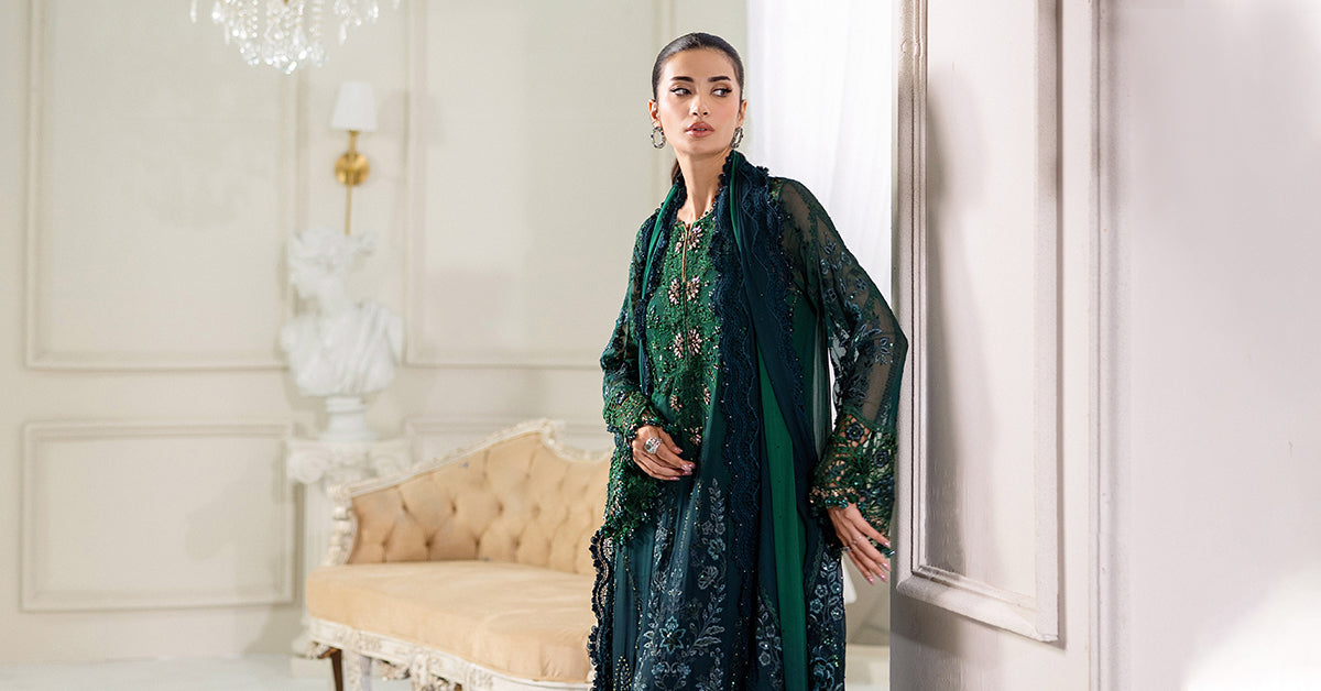 Maria B | Chiffon Formals 25 | MPC-25-106 by Maria B - Designer Dress  - Type : Ladies Clothes - Available at Libayah - 100% Original 