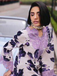 Mahnur | Broadway Luxury Lawn 25 | Lilac by Mahnur - Designer Dress - Type: Ladies Clothes - Available at Libayah - 100% Original