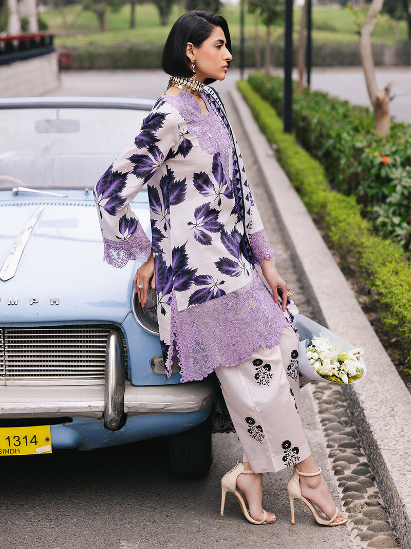 Mahnur | Broadway Luxury Lawn 25 | Lilac by Mahnur - Designer Dress - Type: Ladies Clothes - Available at Libayah - 100% Original