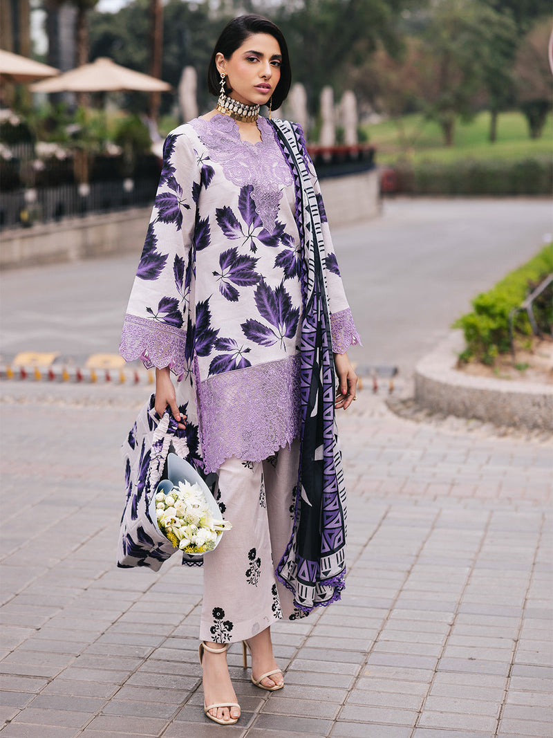 Mahnur | Broadway Luxury Lawn 25 | Lilac by Mahnur - Designer Dress - Type: Ladies Clothes - Available at Libayah - 100% Original