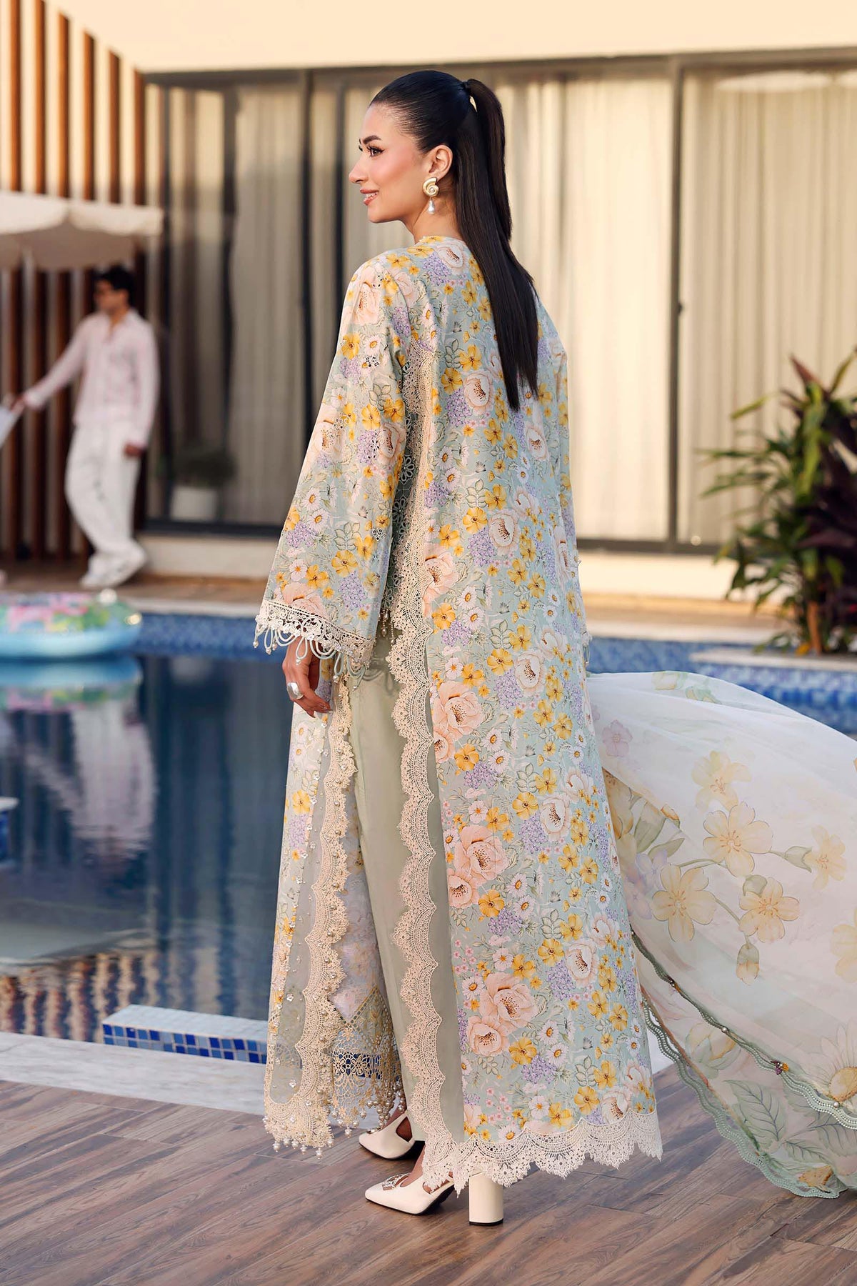 Maria B | M Prints 26 | MPT-3007-A by Maria B - Designer Dress  - Type : Ladies Clothes - Available at Libayah - 100% Original 