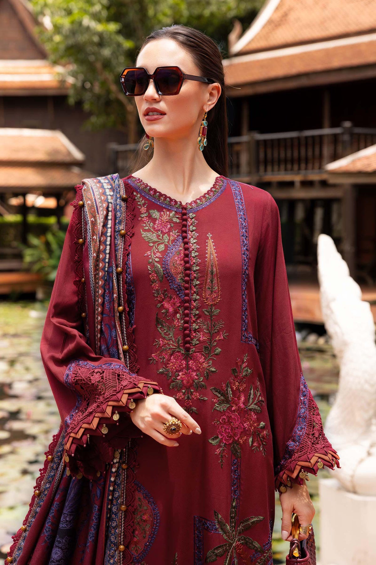 Maria B | M Prints Winter 25 | MPT-2807-A by Maria B - Designer Dress  - Type : Ladies Clothes - Available at Libayah - 100% Original 