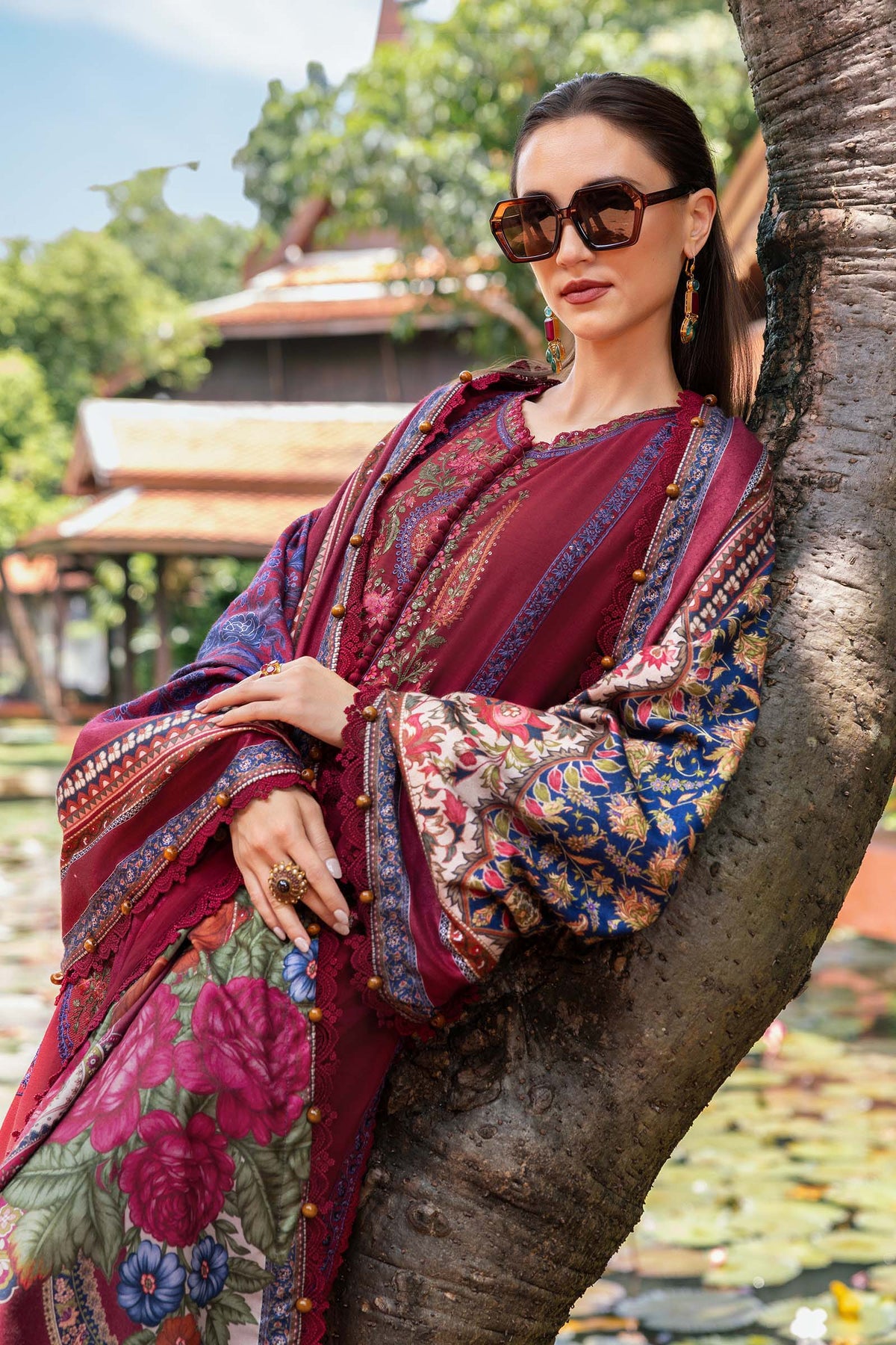 Maria B | M Prints Winter 25 | MPT-2807-A by Maria B - Designer Dress  - Type : Ladies Clothes - Available at Libayah - 100% Original 