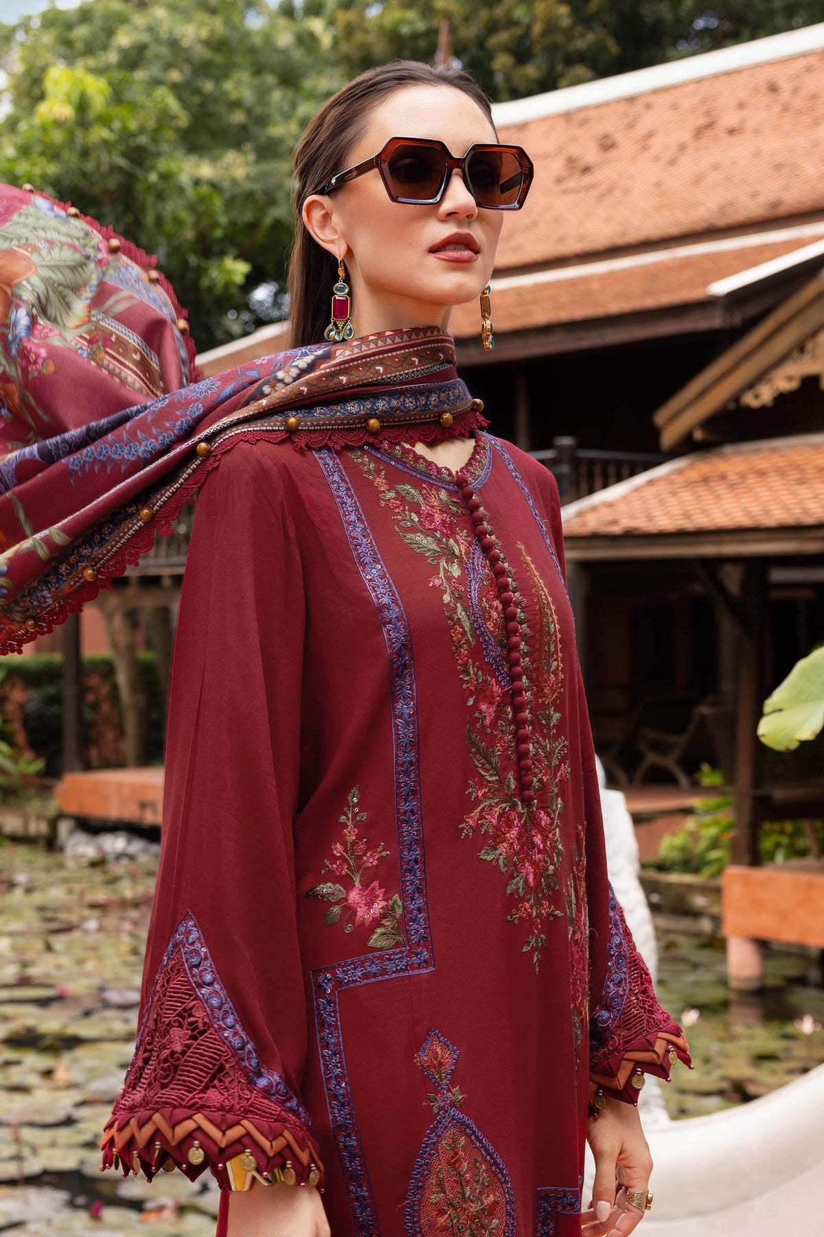Maria B | M Prints Winter 25 | MPT-2807-A by Maria B - Designer Dress  - Type : Ladies Clothes - Available at Libayah - 100% Original 