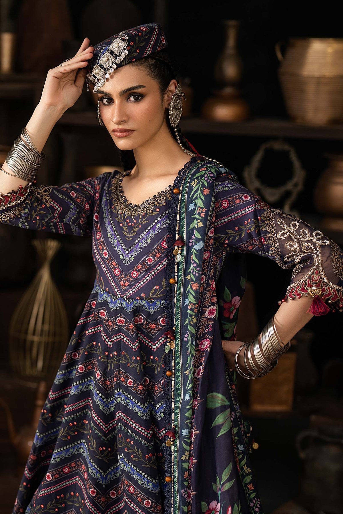 Maria B | M Prints Winter Fall 2026 | MPT-3107-B by Maria B - Designer Dress  - Type : Ladies Clothes - Available at Libayah - 100% Original 