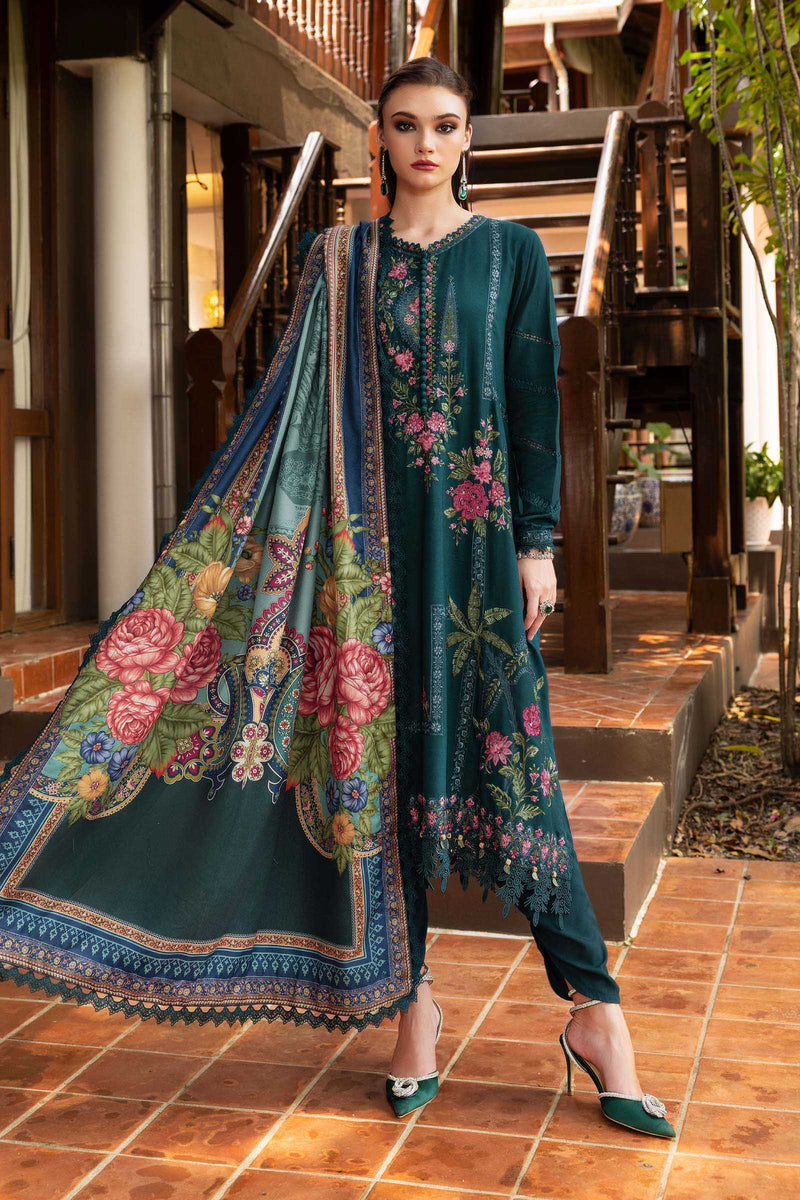 Maria B | M Prints Winter 25 | MPT-2807-B by Maria B - Designer Dress  - Type : Ladies Clothes - Available at Libayah - 100% Original 