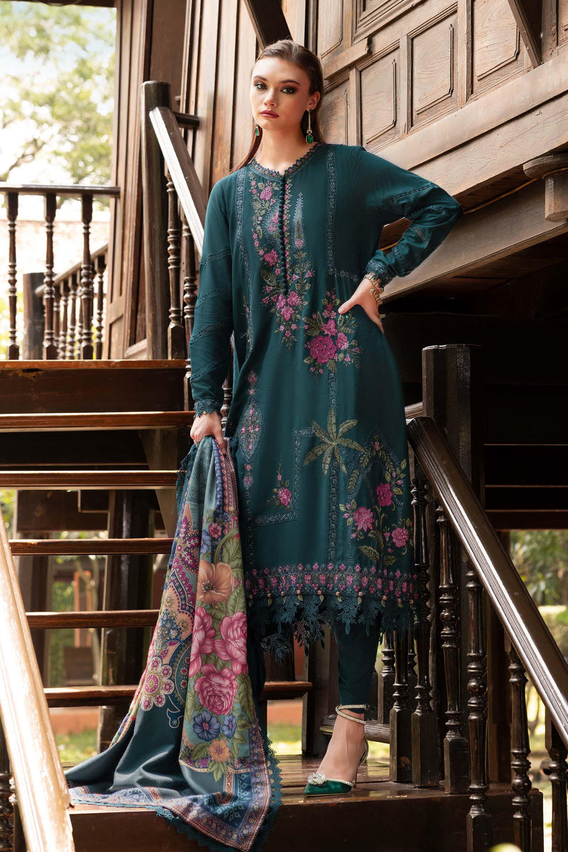 Maria B | M Prints Winter 25 | MPT-2807-B by Maria B - Designer Dress  - Type : Ladies Clothes - Available at Libayah - 100% Original 