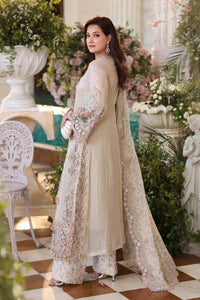 Maria b | Chiffon Formals 26 | MPC-26-107-Ivory Beige by Maria B - Designer Dress  - Type : Ladies Clothes - Available at Libayah - 100% Original 
