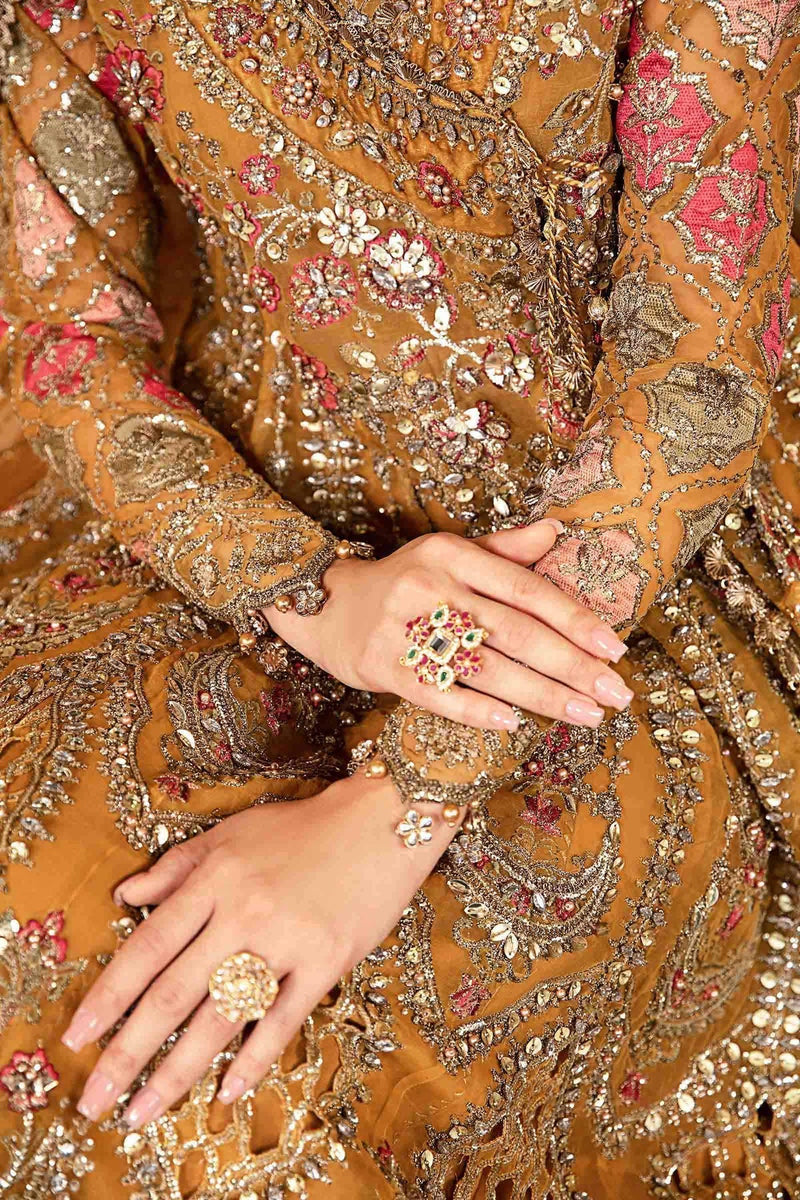 Maria B | Mbroidered Formals 24 | Organza Suit | BD-2907 by Maria B - Designer Dress  - Type : Wedding Dress - Available at Libayah - 100% Original 