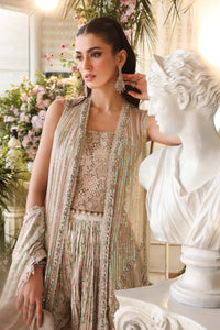 Maria b | Chiffon Formals 26 | MPC-26-107-Ivory Beige by Maria B - Designer Dress  - Type : Ladies Clothes - Available at Libayah - 100% Original 