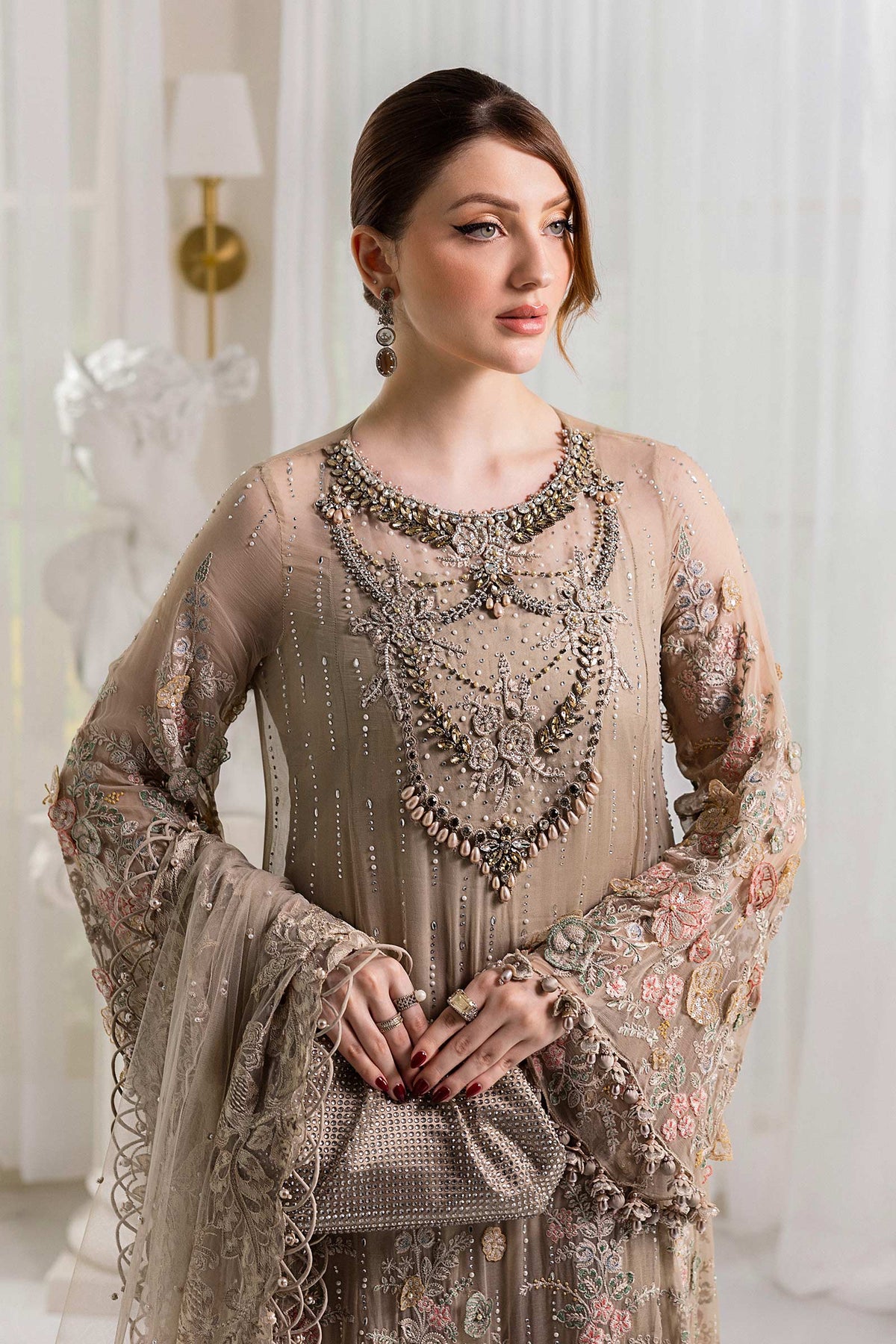 Maria B | Chiffon Formals 25 | MPC-25-107 by Maria B - Designer Dress  - Type : Ladies Clothes - Available at Libayah - 100% Original 