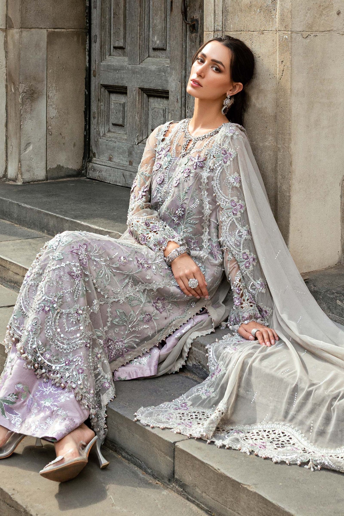 Maria B | Soiree Formals 25 | WF-09-07 by Maria B - Designer Dress - Type : Ladies Clothes - Available at Libayah - 100% Original 